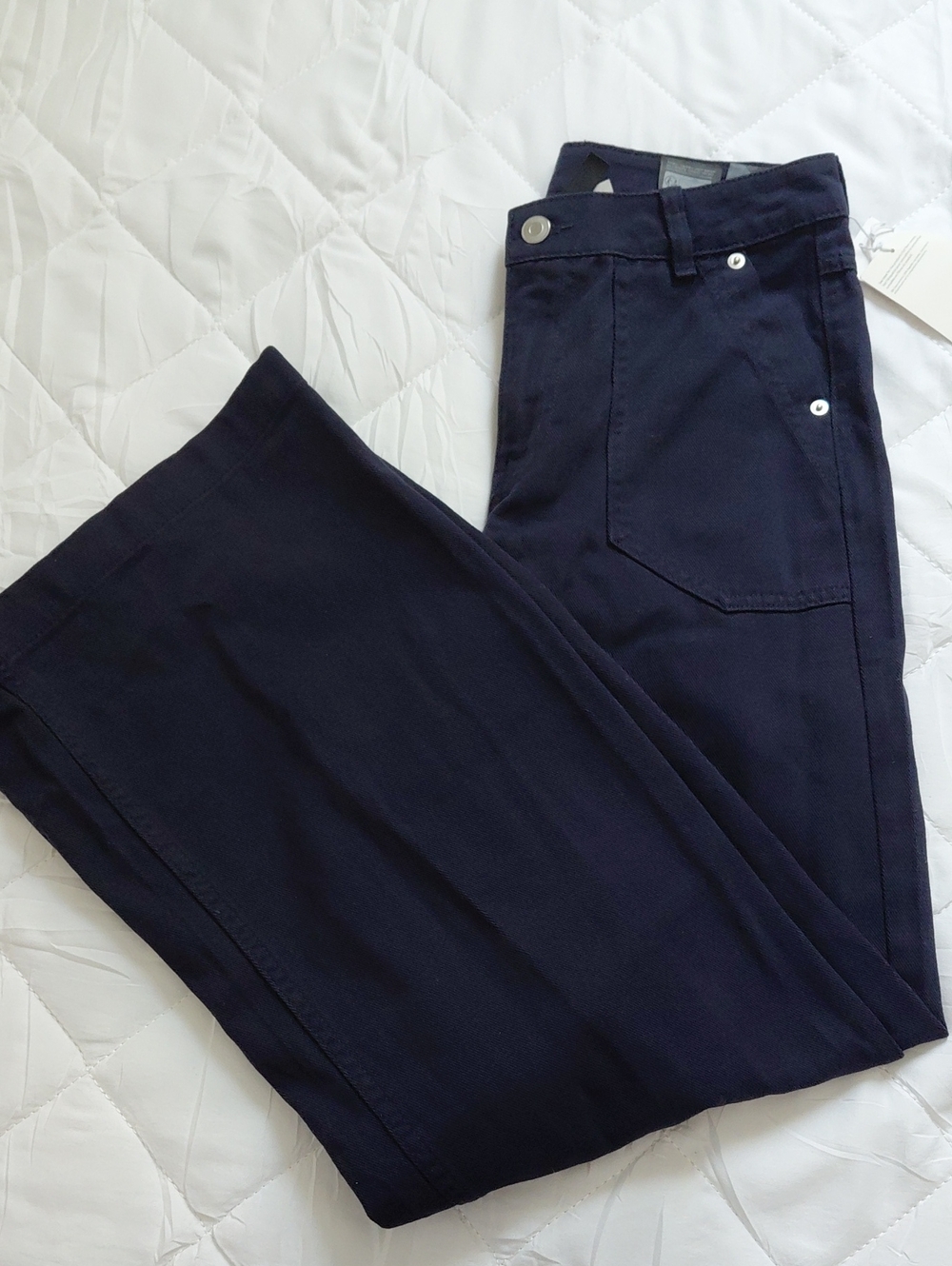 H&M Divided Navy Blue Cotton Twill Pants - Picture 10 of 12